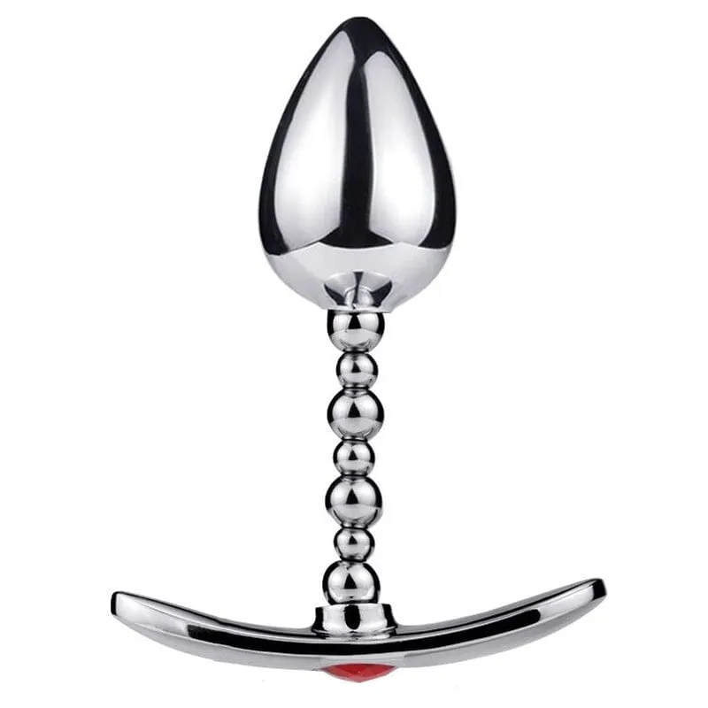 0260M  Bendable Stainless Steel One Ball Anal Plug