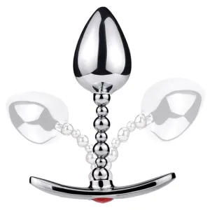 0260M  Bendable Stainless Steel One Ball Anal Plug