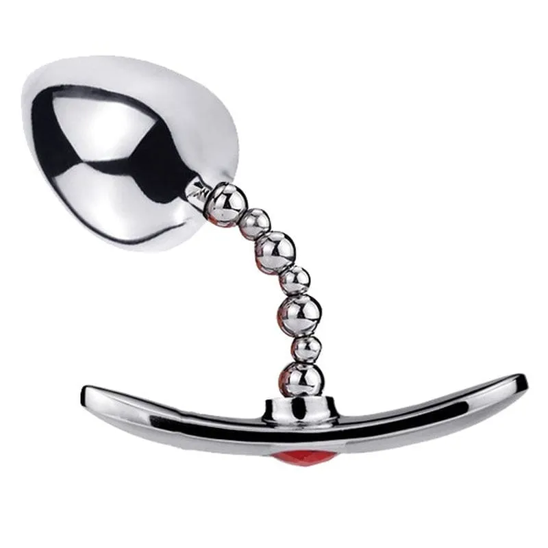 0260M  Bendable Stainless Steel One Ball Anal Plug