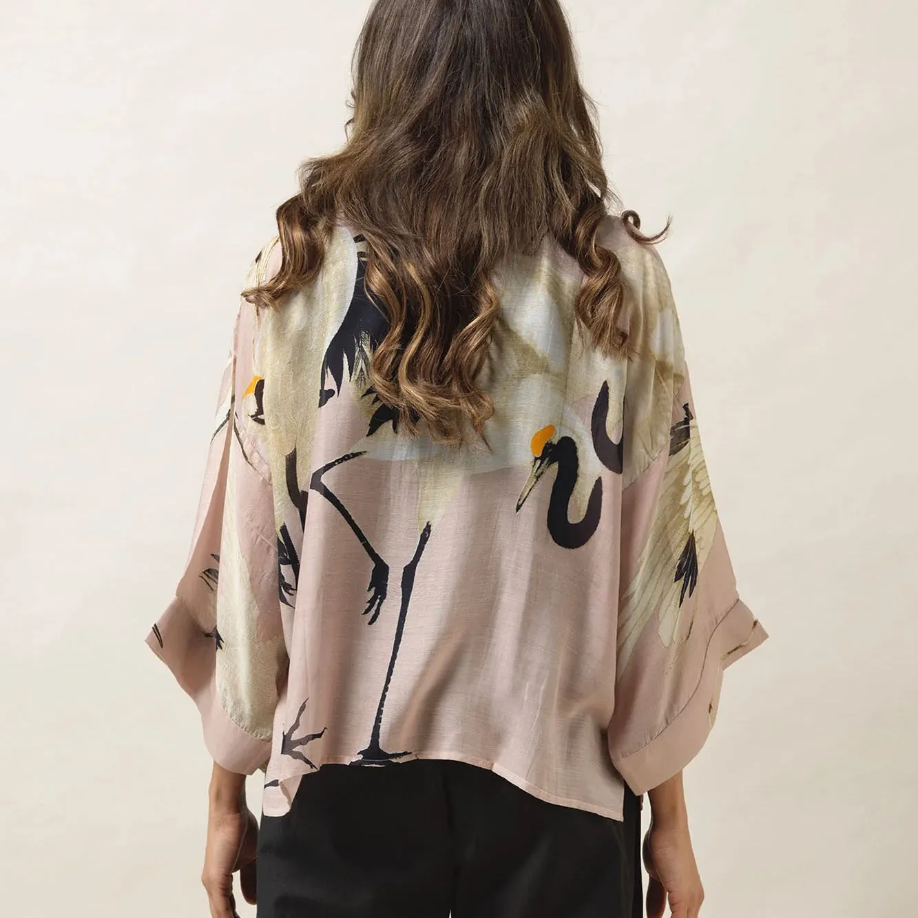 100 Stars Stork Pink Kimono