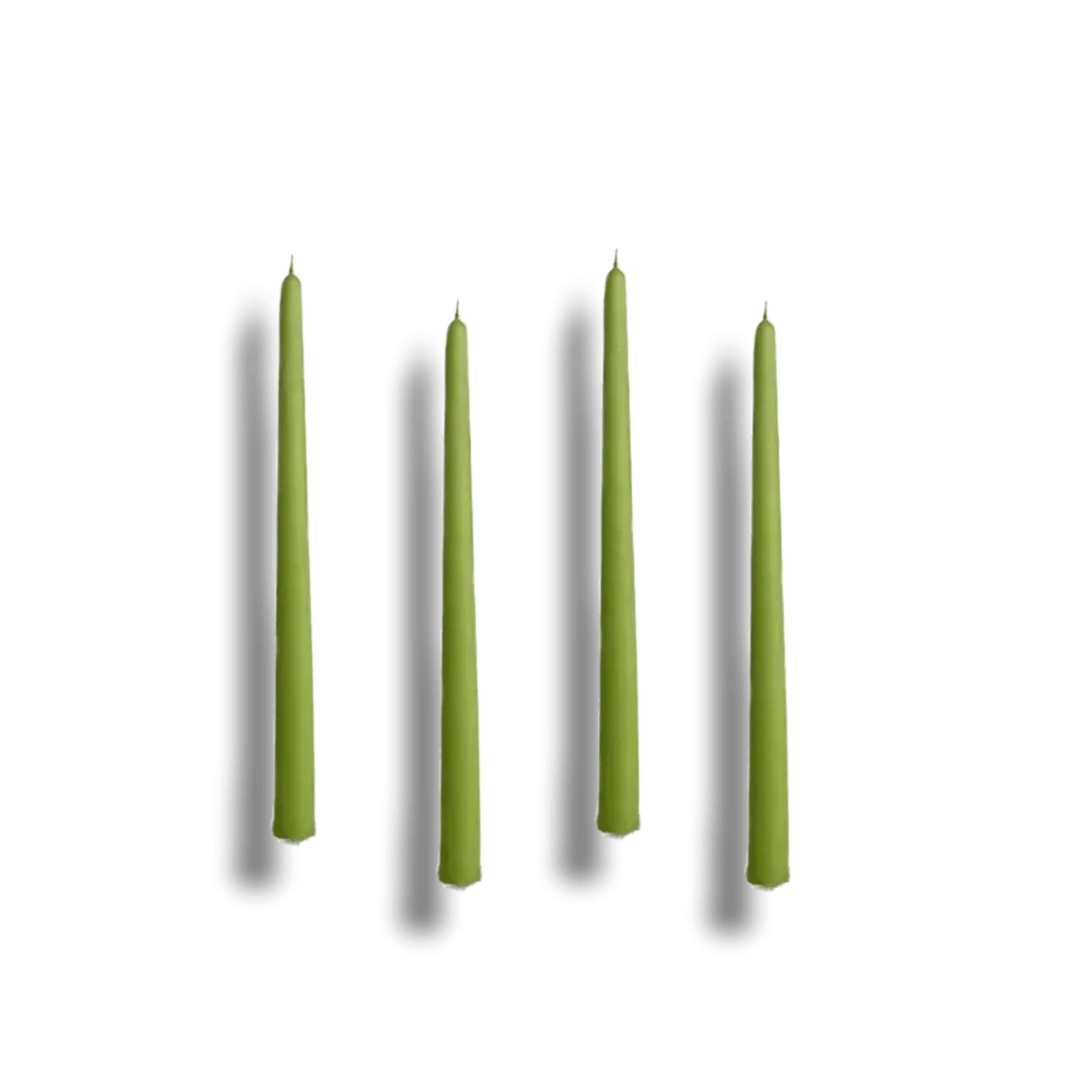 12" Unscented Taper Colored Candles - 4 pcs