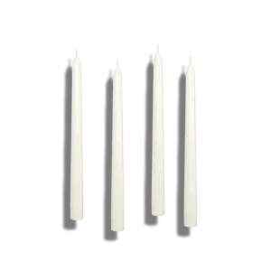12" Unscented Taper Colored Candles - 4 pcs