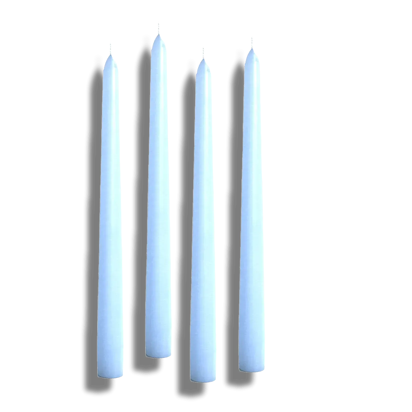 12" Unscented Taper Colored Candles - 4 pcs