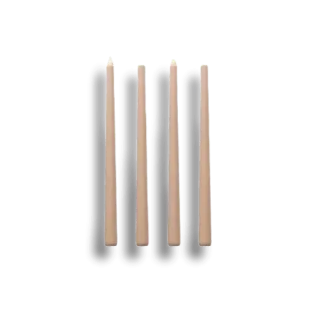 12" Unscented Taper Colored Candles - 4 pcs
