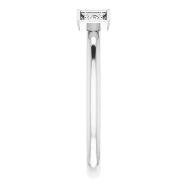 14K White 1/5 CTW Stackable Ring