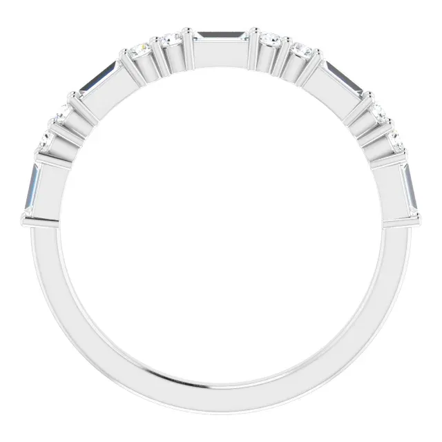 14K White 3/8 CTW Diamond Anniversary Band