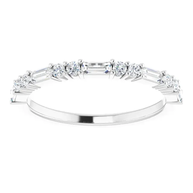 14K White 3/8 CTW Diamond Anniversary Band