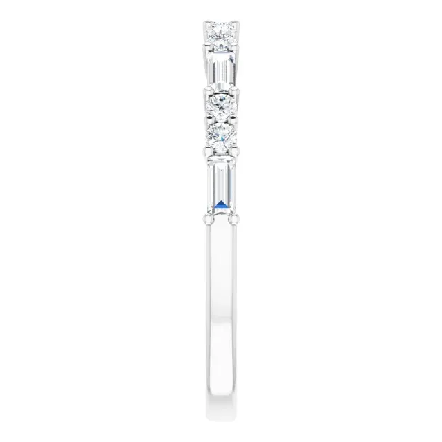 14K White 3/8 CTW Diamond Anniversary Band