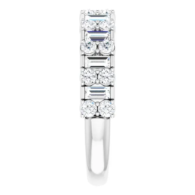 14K White 9/10 CTW Diamond Anniversary Band