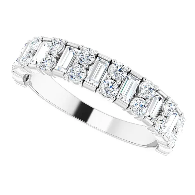 14K White 9/10 CTW Diamond Anniversary Band