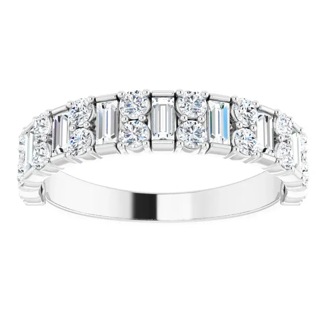 14K White 9/10 CTW Diamond Anniversary Band