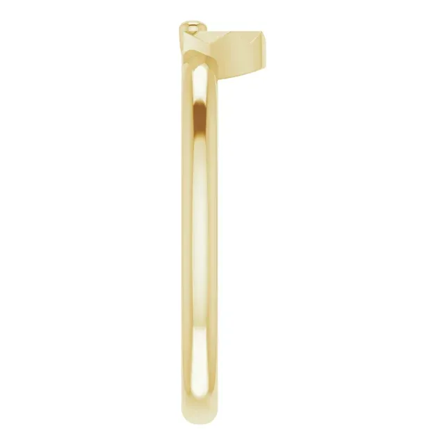 14K Yellow Starburst Stackable Ring