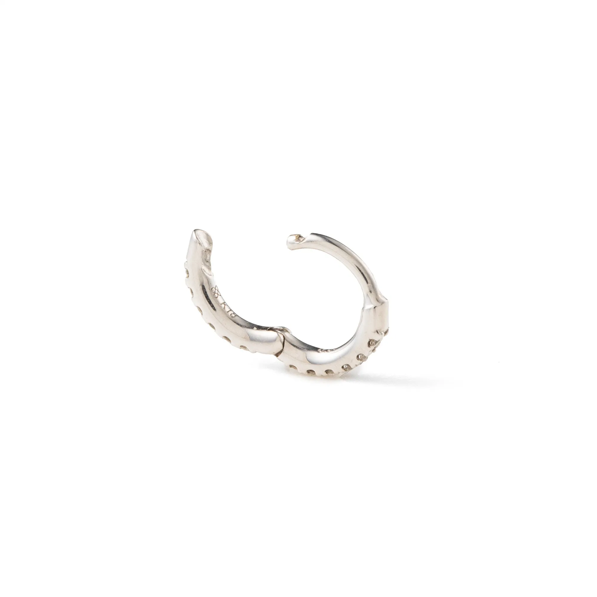 18K MANHATTAN Diamond Hoop Earring Extra Small size