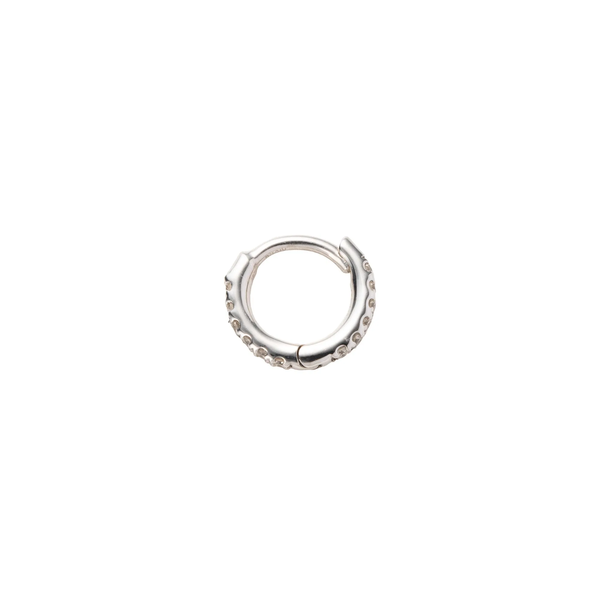 18K MANHATTAN Diamond Hoop Earring Extra Small size