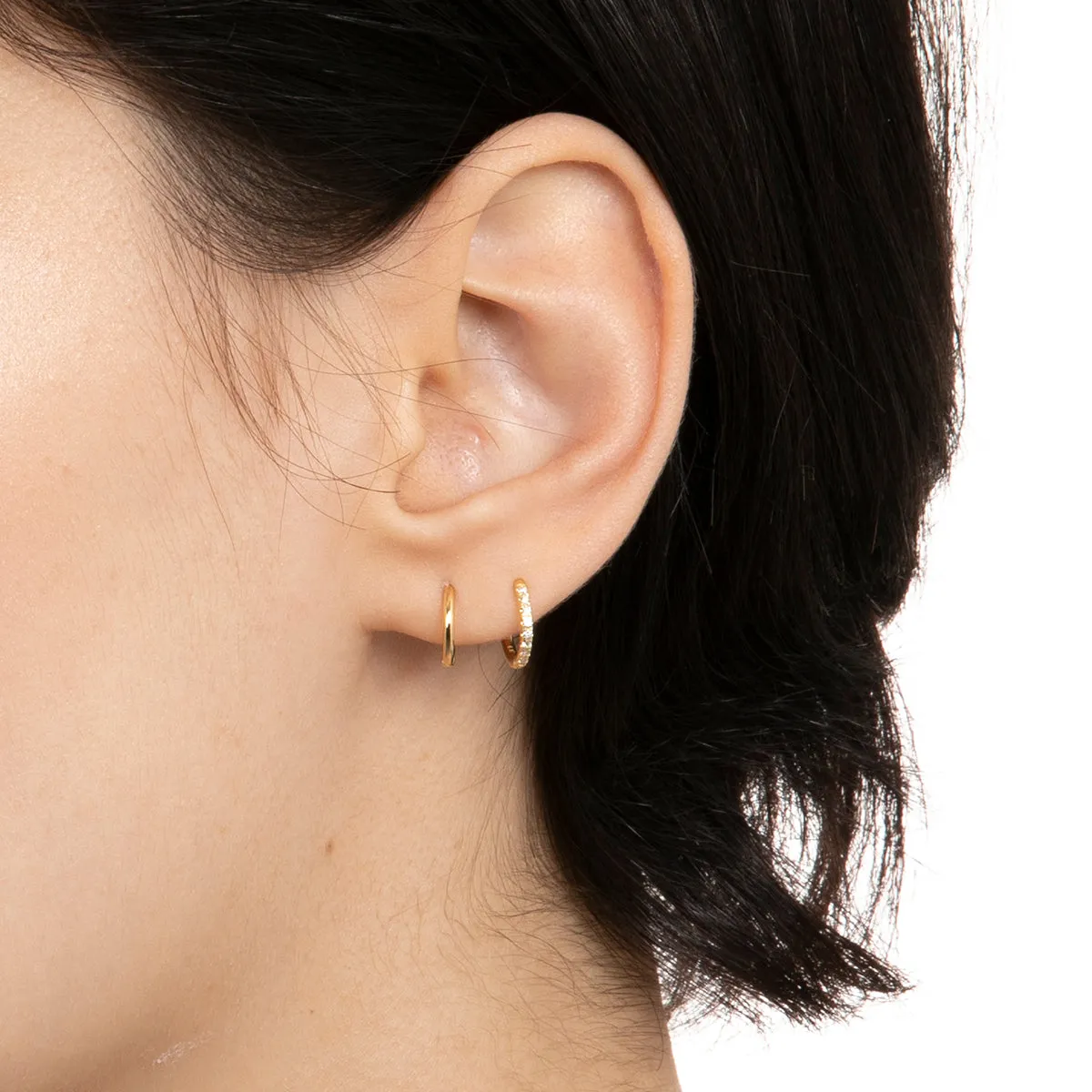 18K MANHATTAN Hoop Earring Small size