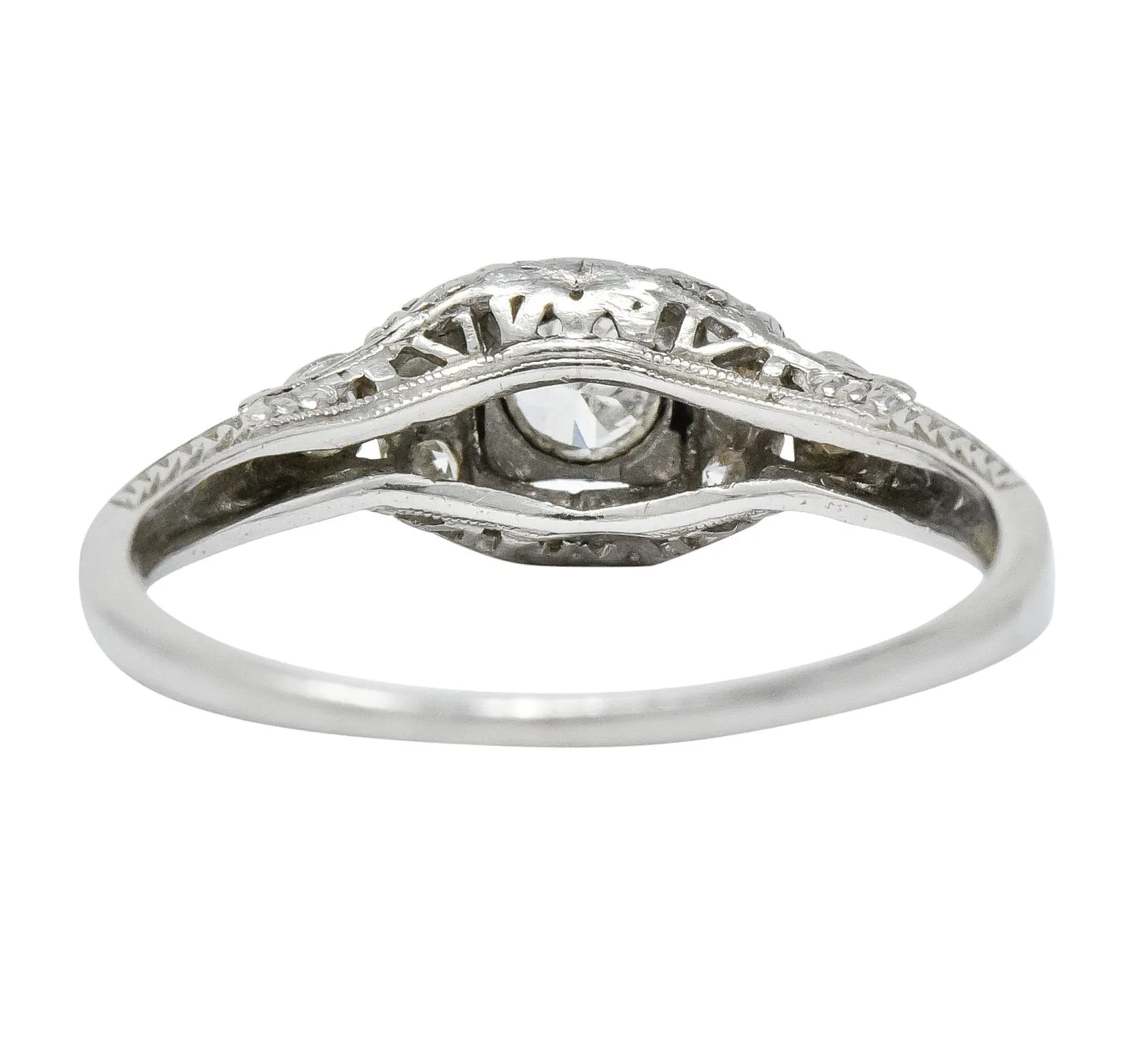 1920's Art Deco 0.30 CTW Diamond Platinum Engagement Ring
