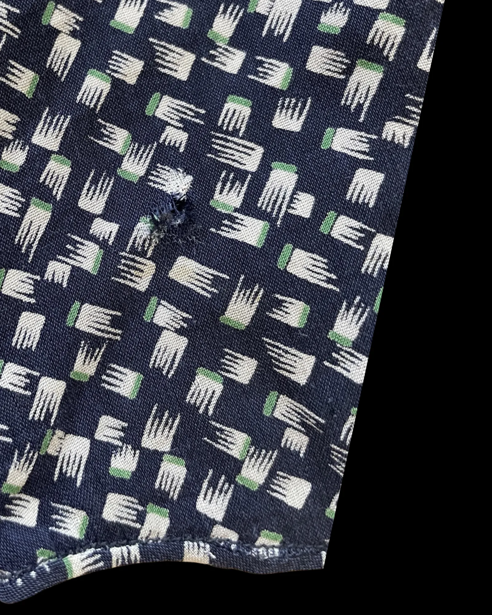1930 Deco Printed Rayon Wrap Dress