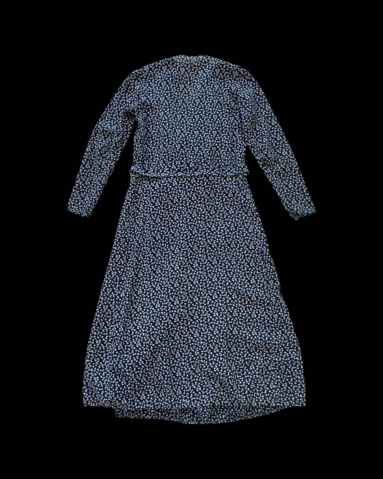 1930 Deco Printed Rayon Wrap Dress