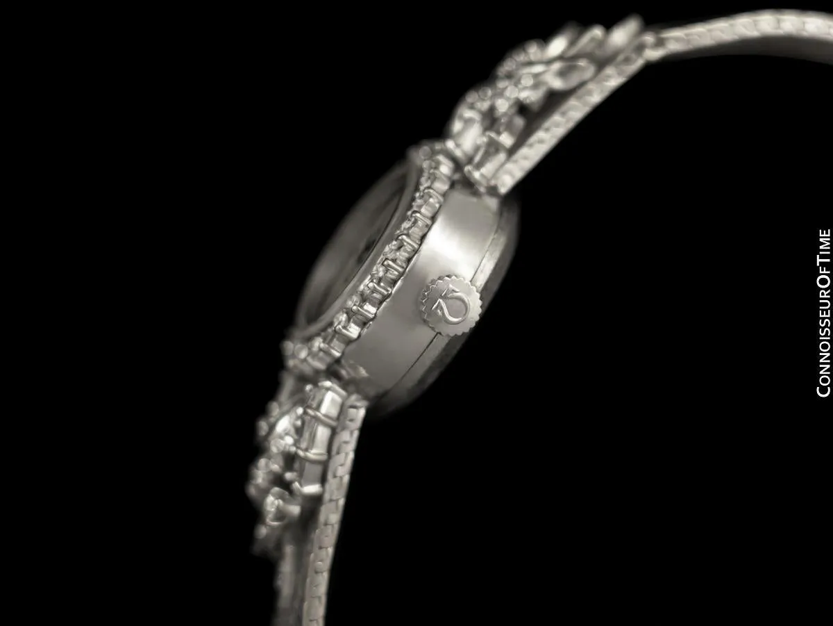 1960's Vintage Ladies Omega Watch - 18K White Gold and Diamonds