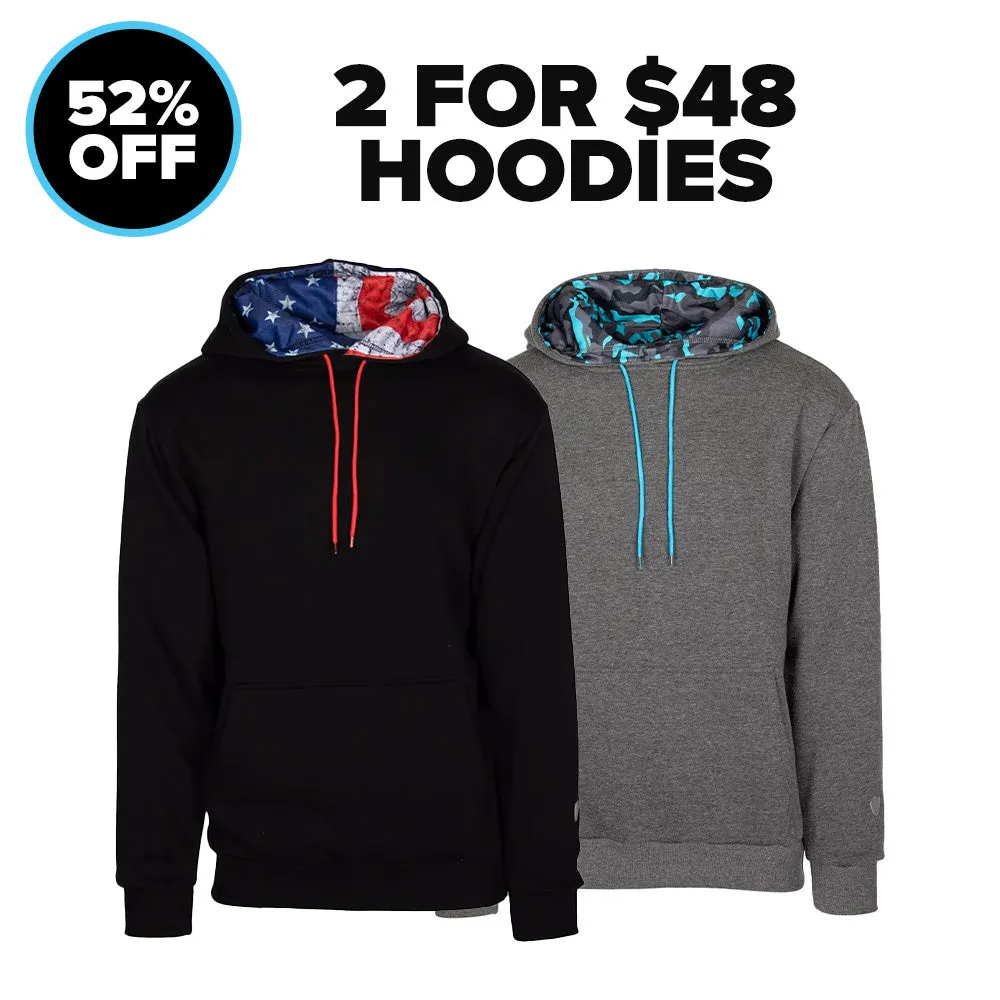 2 FOR $48 HOODIES