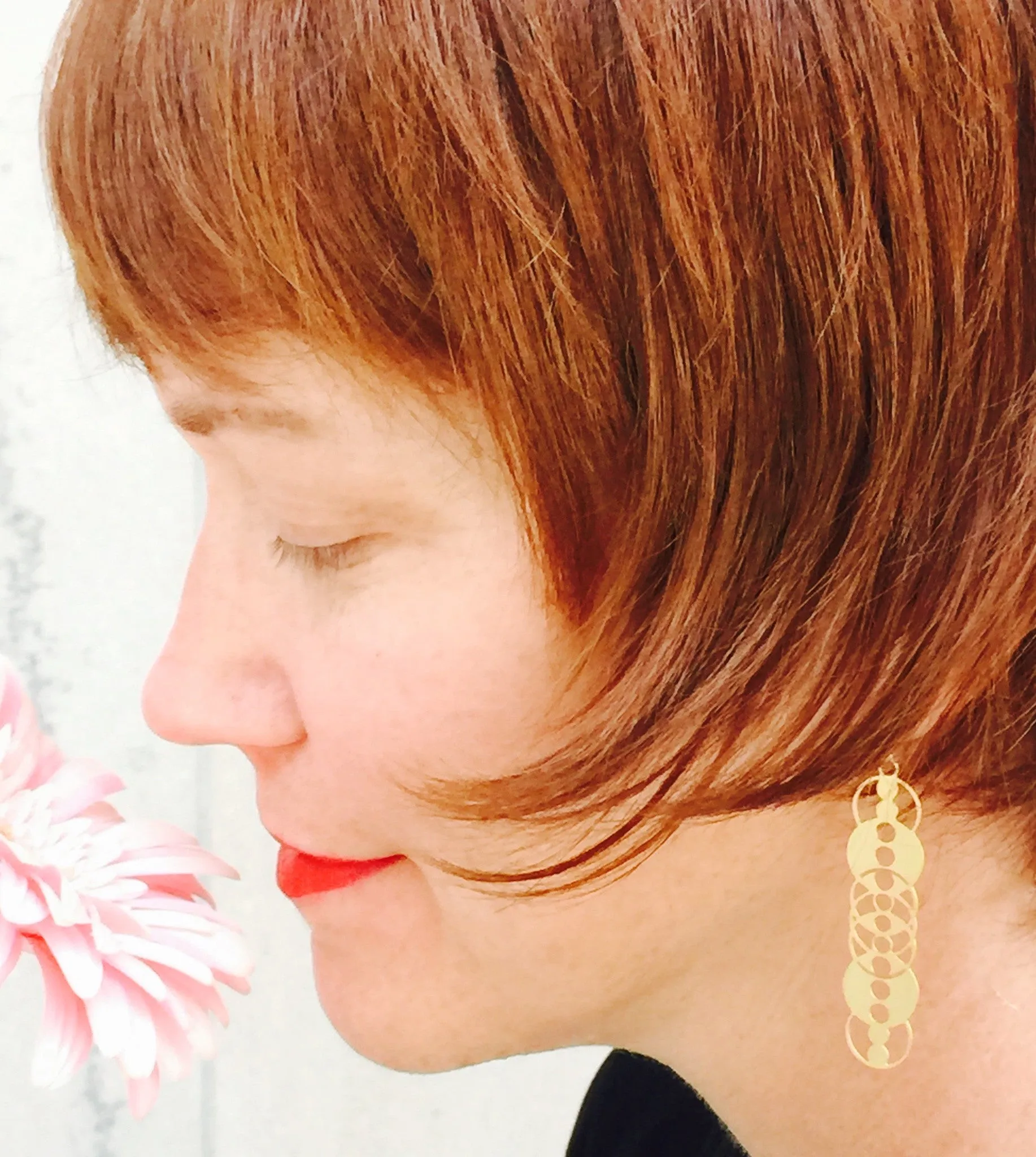 #3 earrings gold
