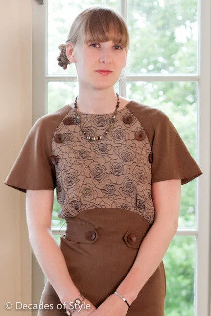 #3007    1930s Button Dress