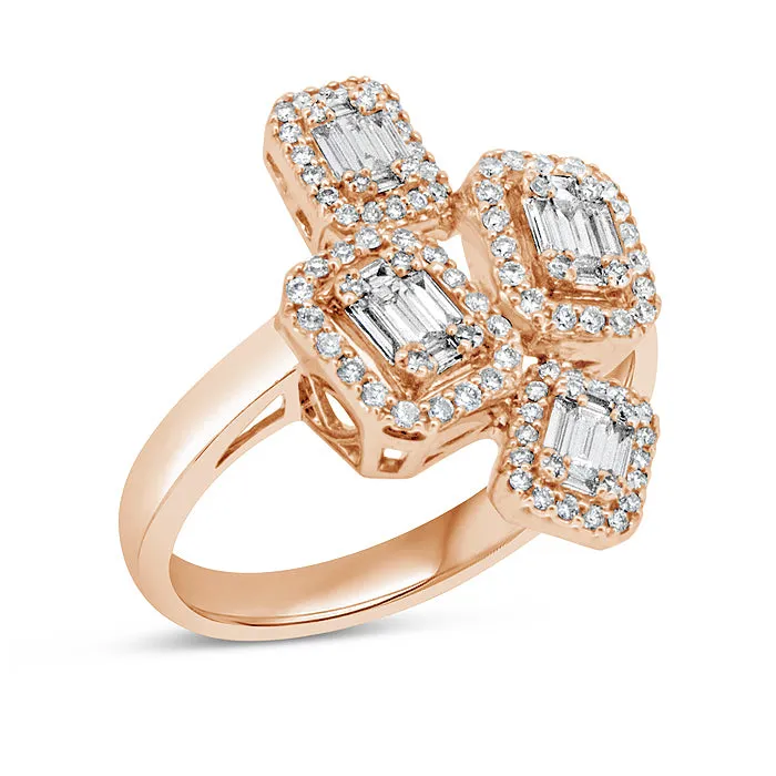 4 Stone Art Deco Diamond Ring