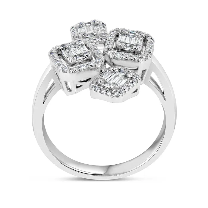 4 Stone Art Deco Diamond Ring