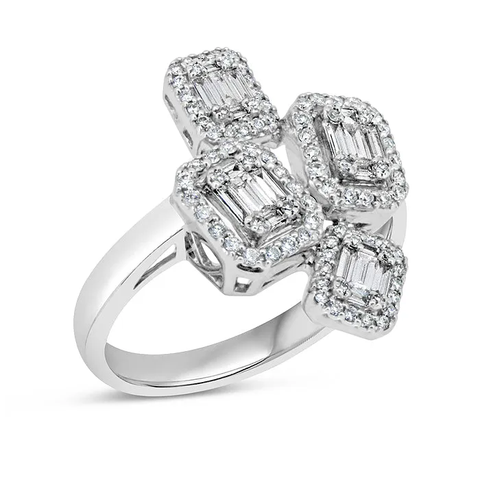 4 Stone Art Deco Diamond Ring