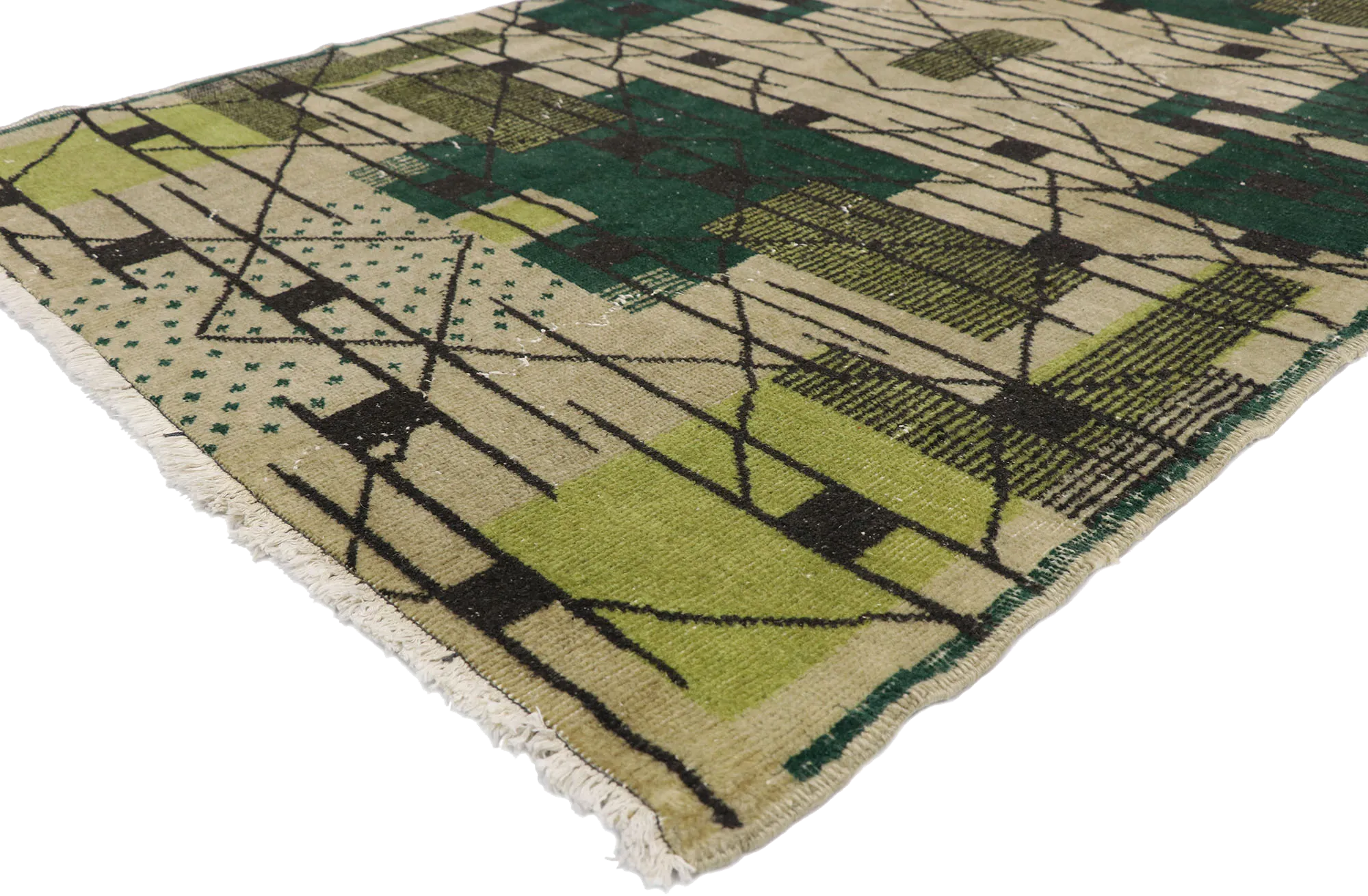 4 x 7 Zeki Muren Vintage Sivas Rug 52578