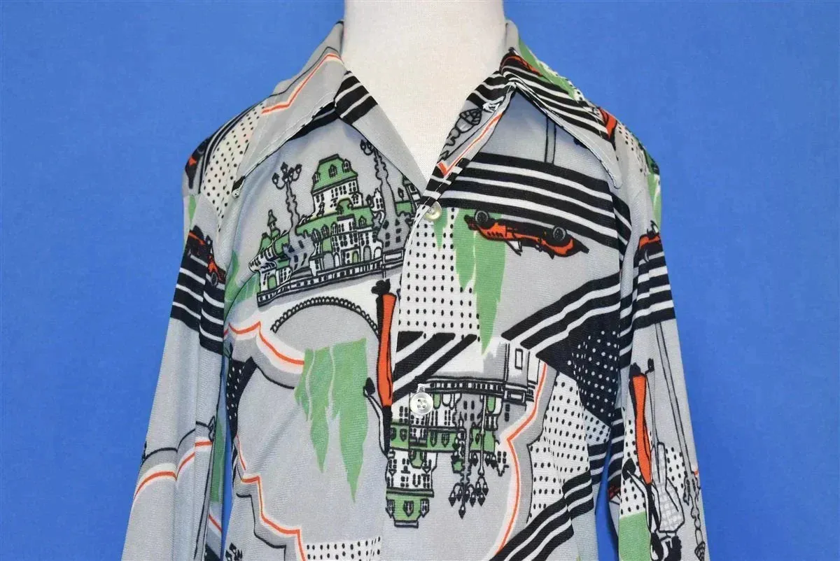 70s McGregor Country Town Scene Disco Shirt Toddler 5T