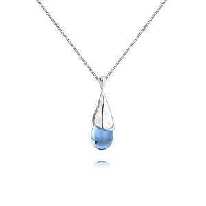 925 Silver Teardrop Cat's Eye Necklace