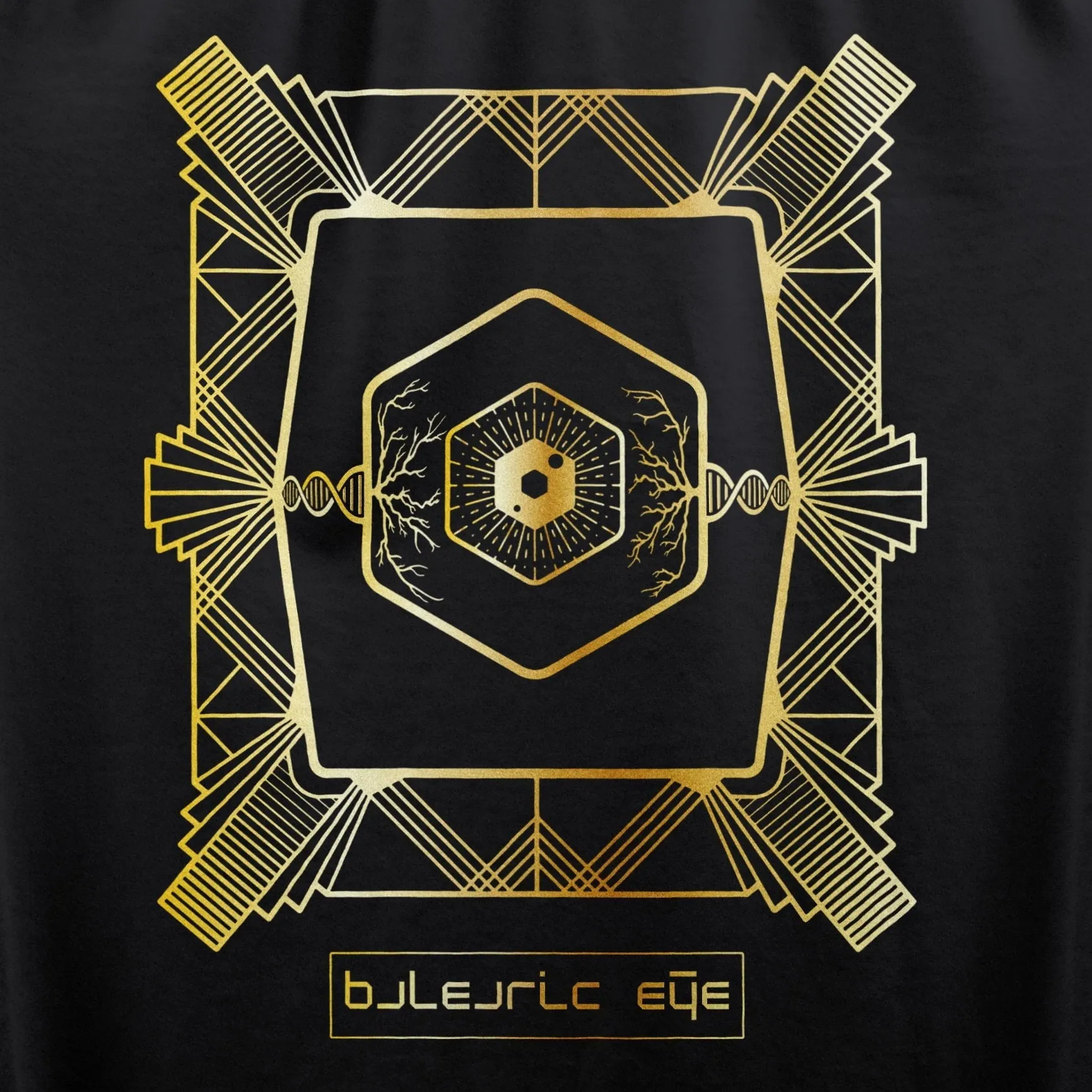 Acid Deco Balearic Eye Dave Little T-Shirt / Black