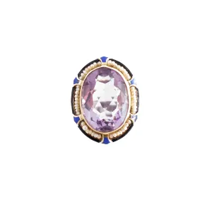 Amethyst Filigree Cocktail Ring