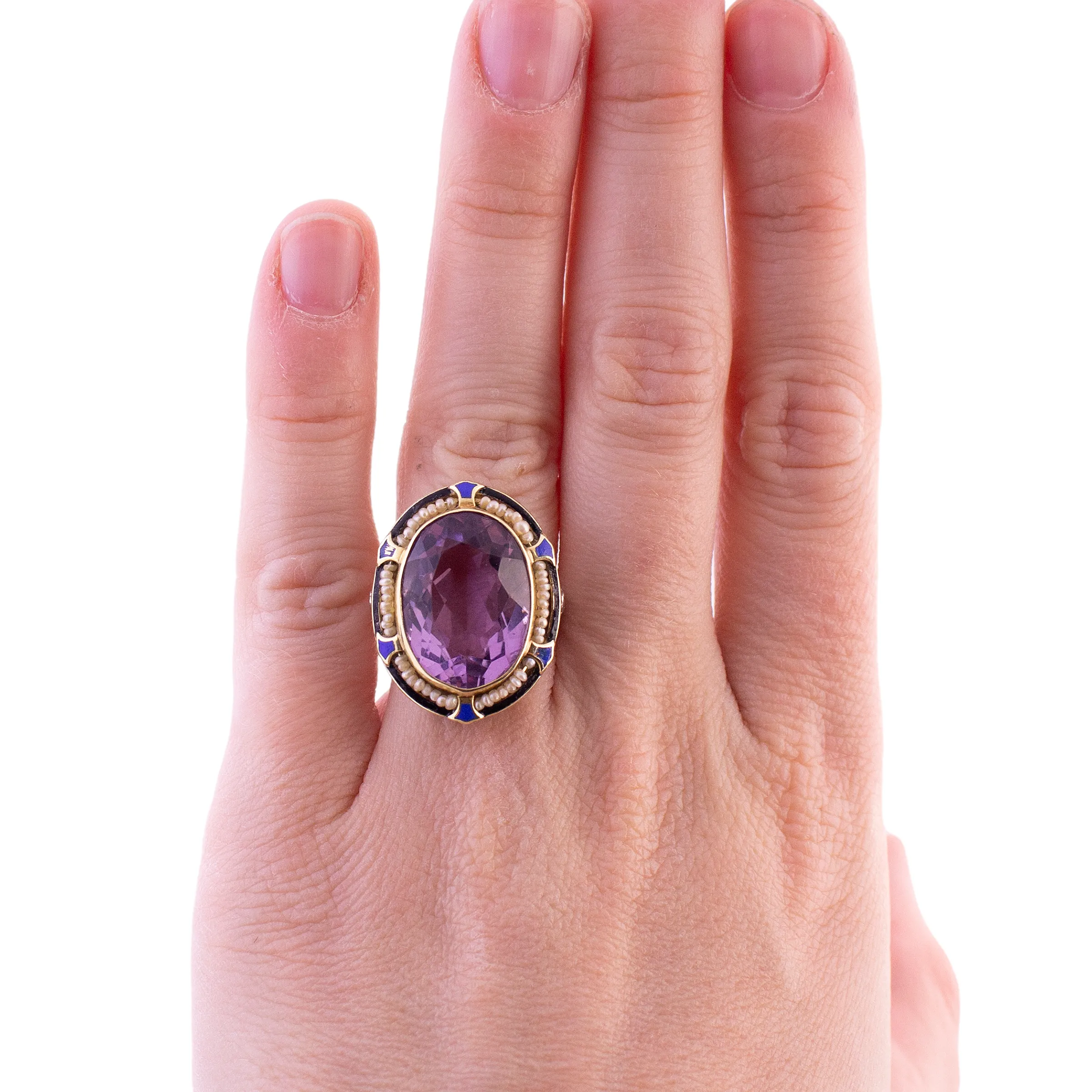 Amethyst Filigree Cocktail Ring
