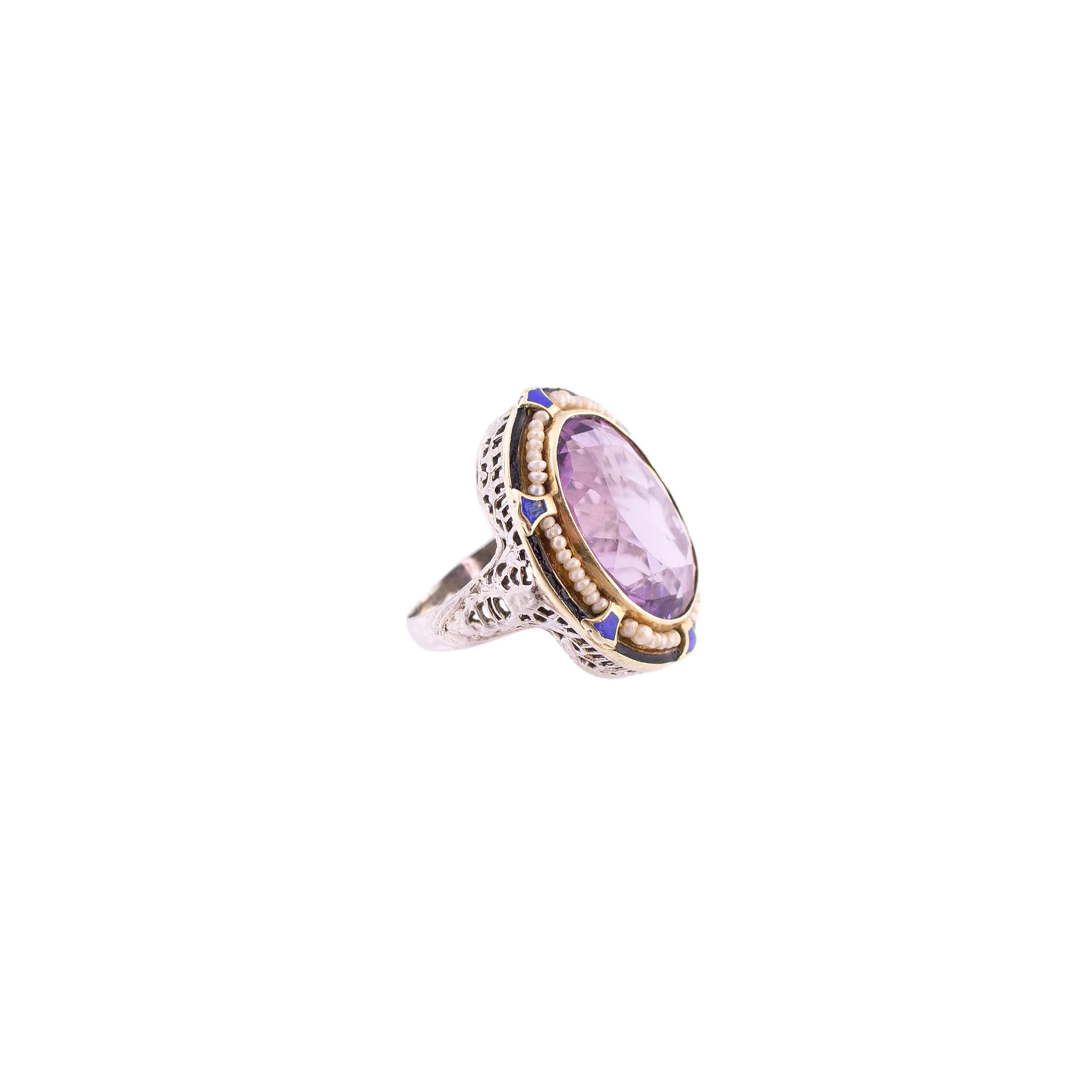 Amethyst Filigree Cocktail Ring