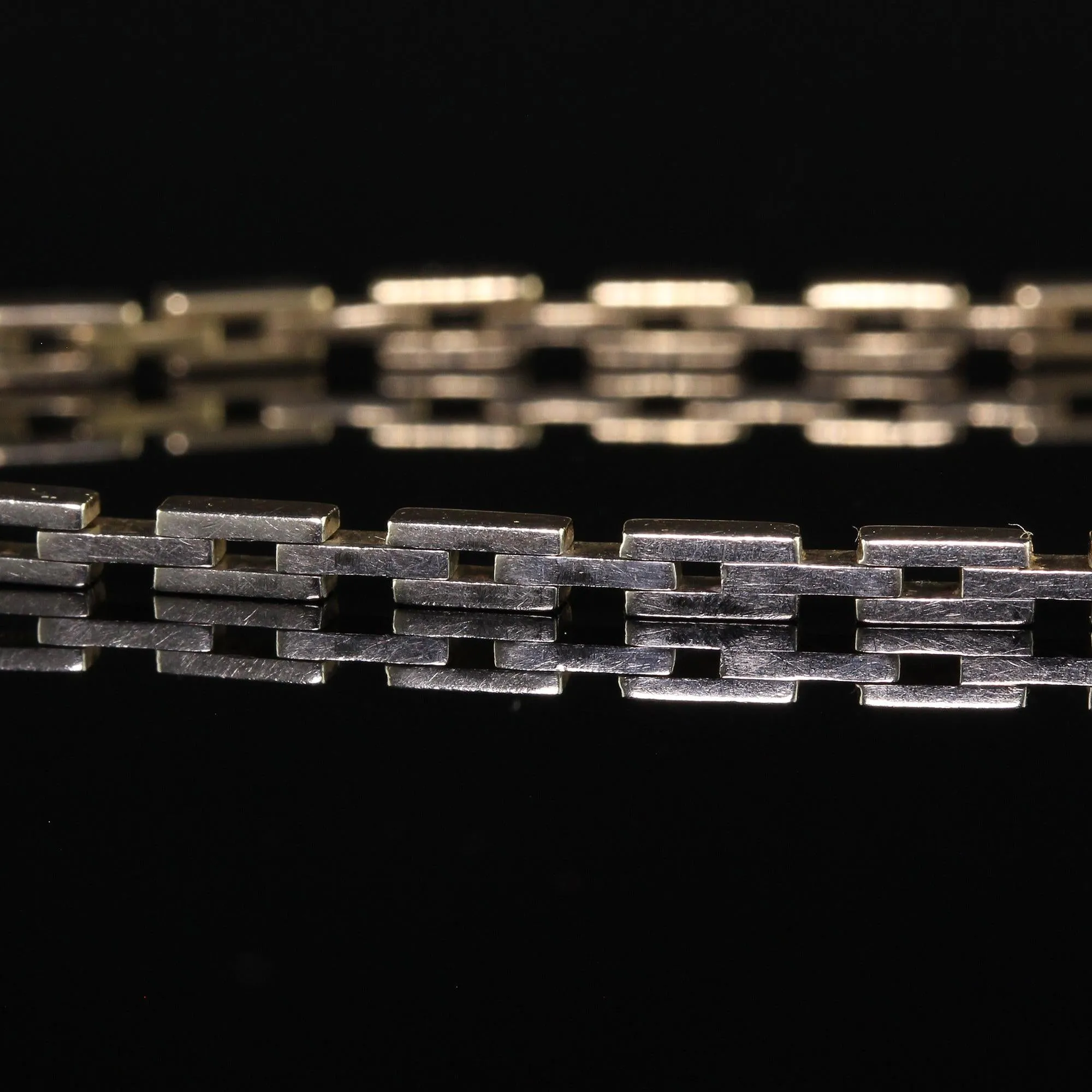 Antique Art Deco 14K Gold and Platinum Old European Diamond Ruby Bracelet