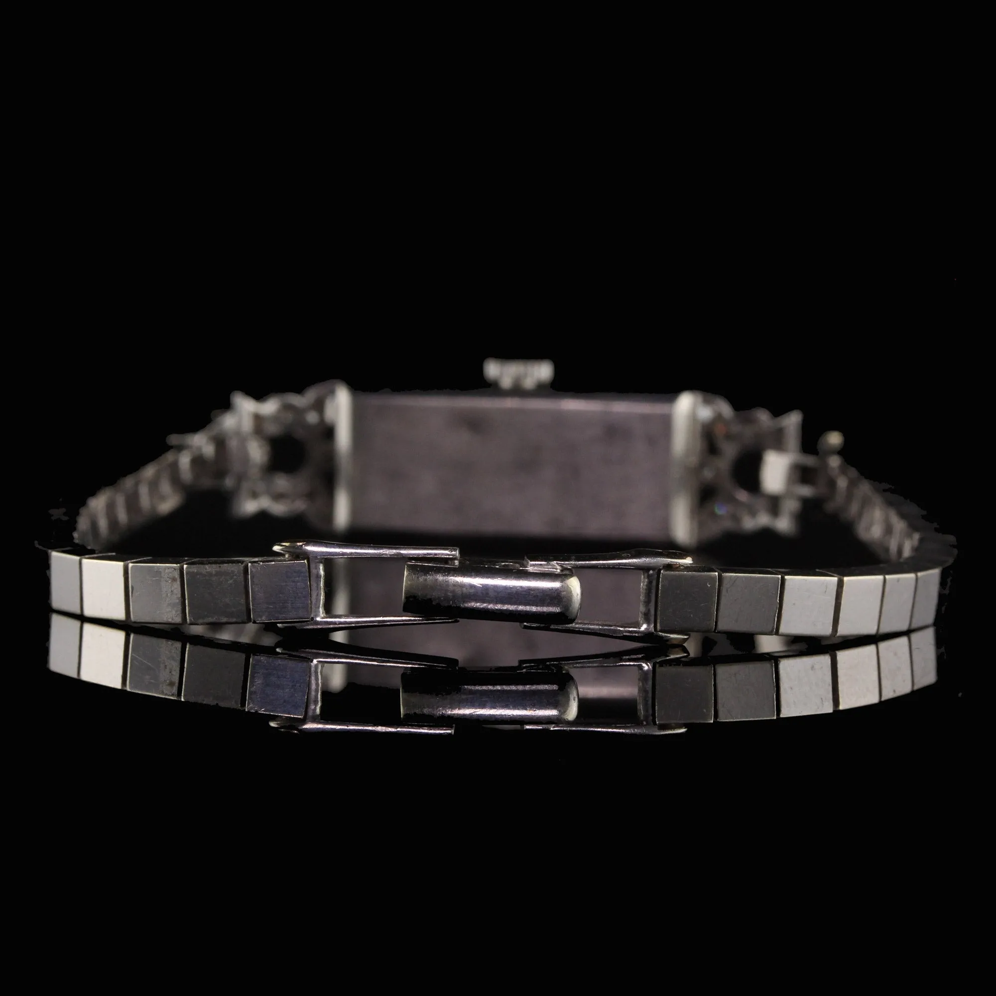 Antique Art Deco Platinum and 14K White Gold Diamond Watch