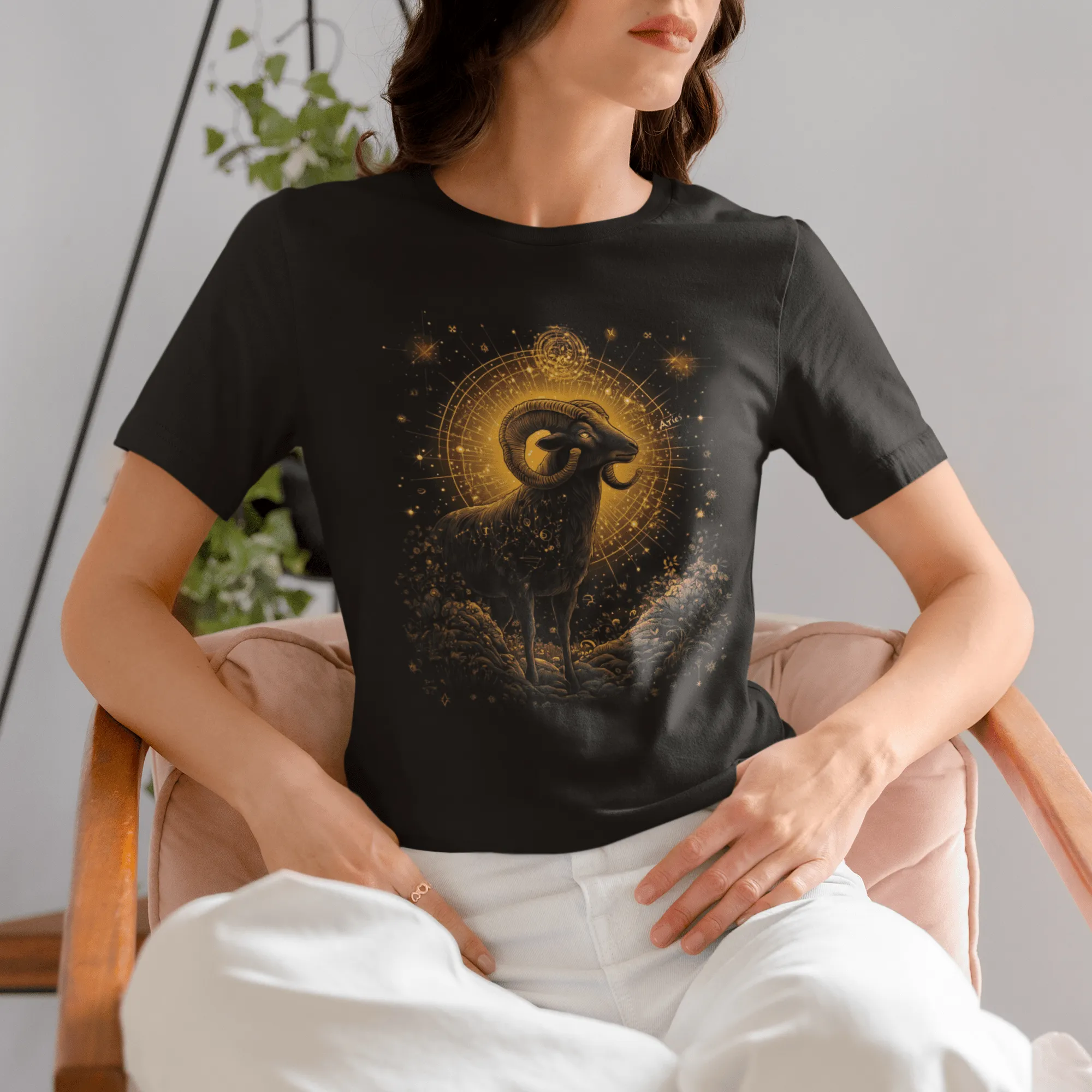 Aries Celestial Guardian Tarot Card T-Shirt