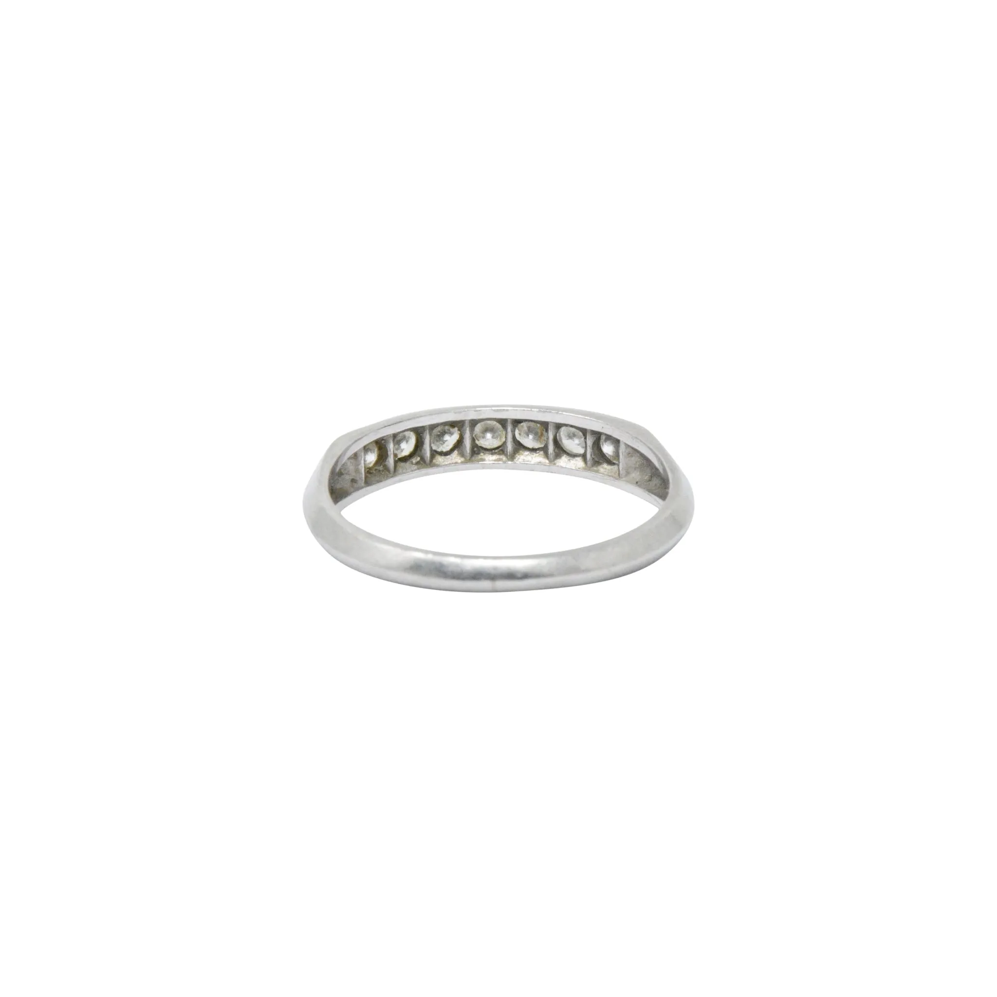 Art Deco 0.35 CTW Diamond Platinum Channel Anniversary Band Ring