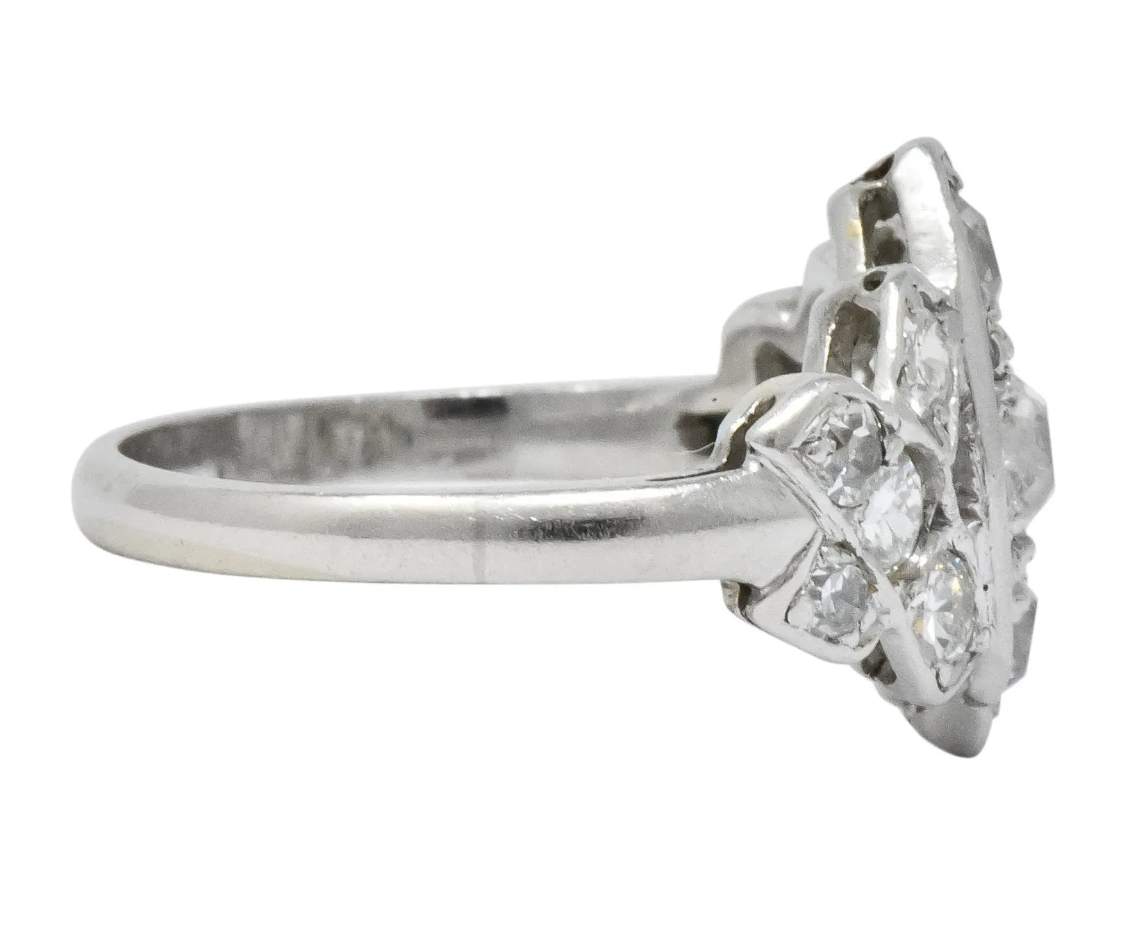Art Deco 0.42 CTW Diamond Platinum Dinner Ring