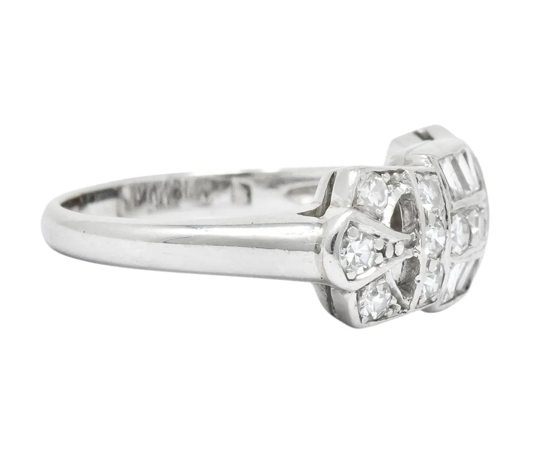 Art Deco 0.60 CTW Diamond Platinum Ring