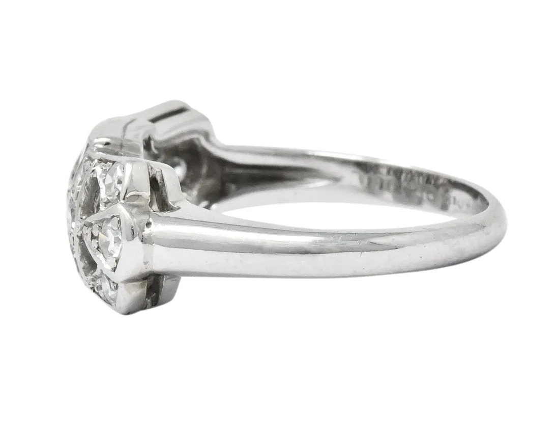 Art Deco 0.60 CTW Diamond Platinum Ring