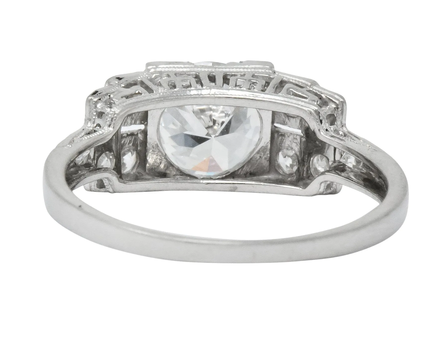 Art Deco 1.20 CTW Diamond Platinum Engagement Ring GIA