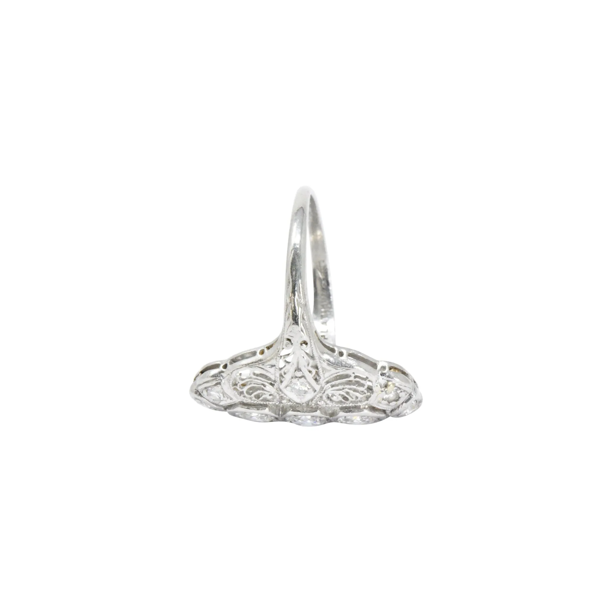 Art Deco 1920's .60 CTW Diamond & Platinum Dinner Ring