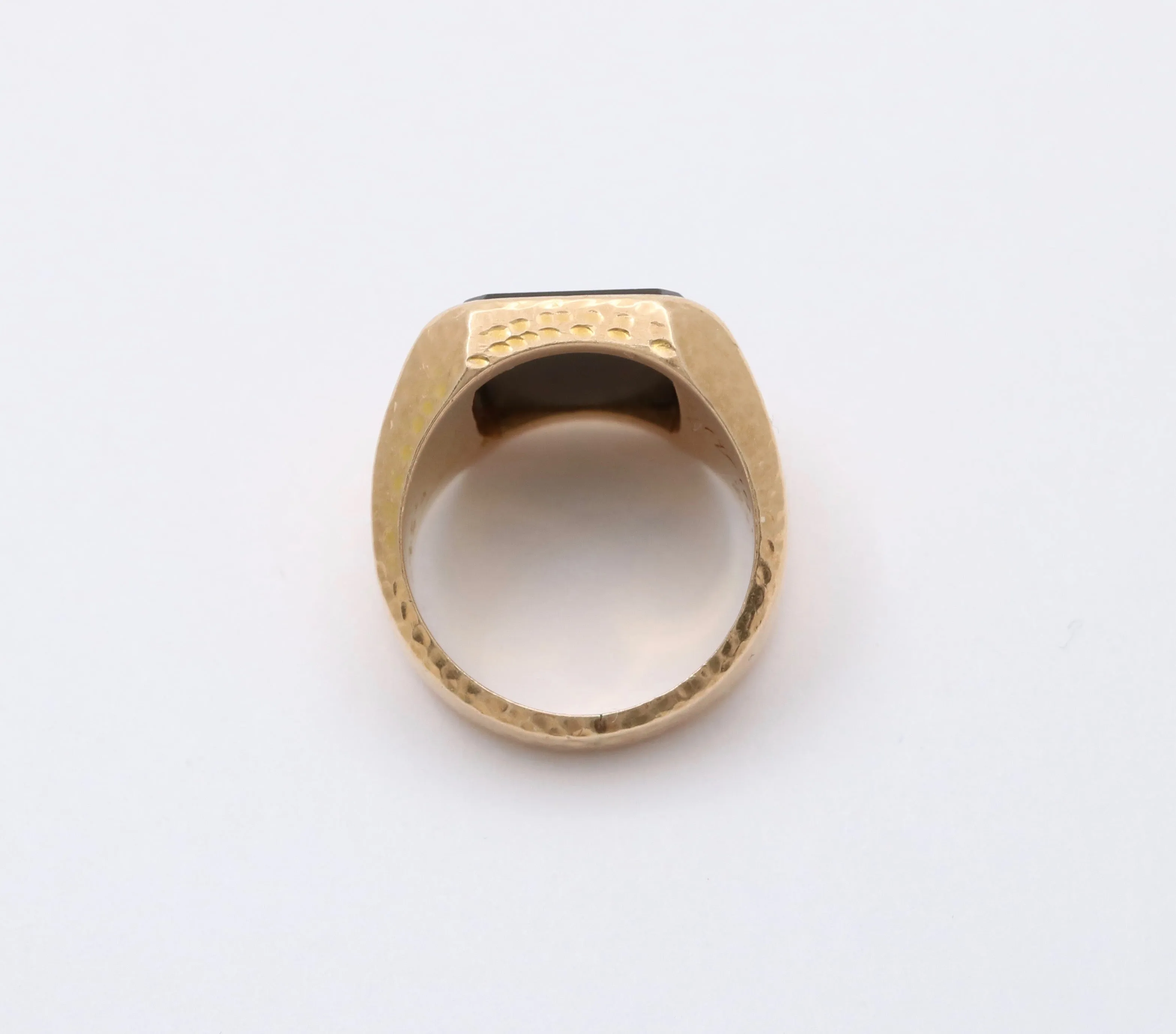 Art Deco Bailey, Banks and Biddle Onyx Intaglio Signet Ring