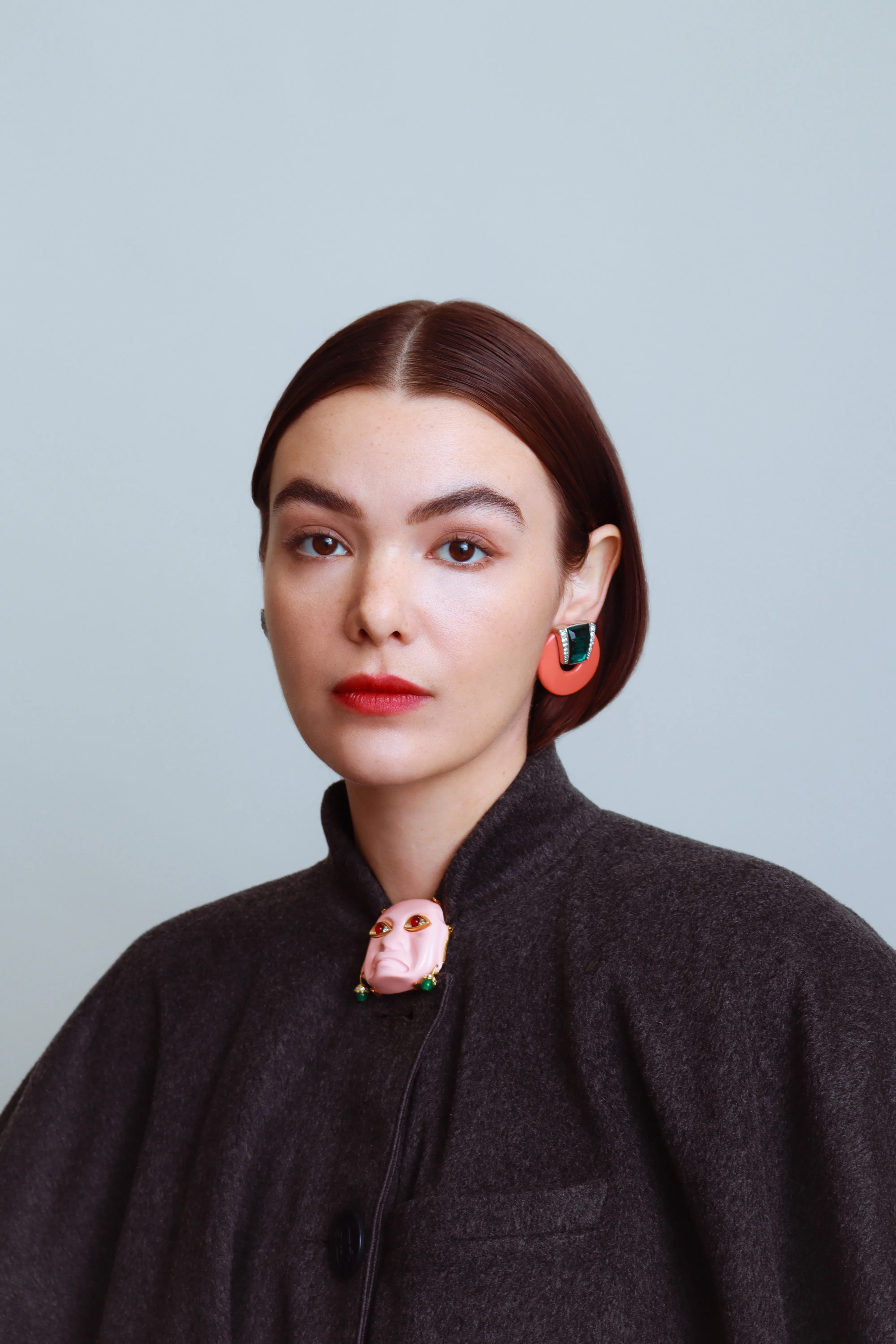 Art Deco Crystal Hoop Earrings