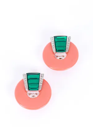Art Deco Crystal Hoop Earrings