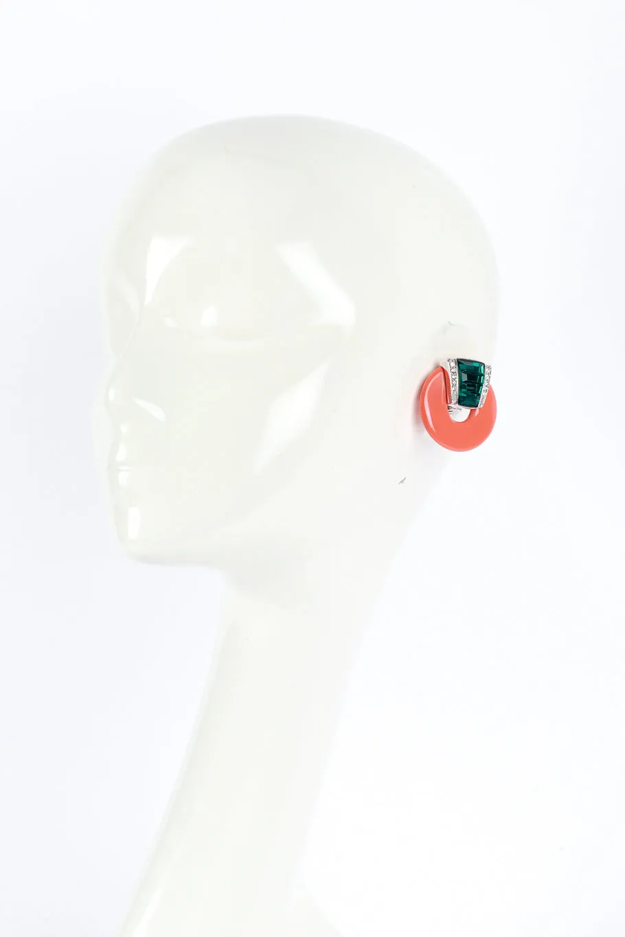 Art Deco Crystal Hoop Earrings
