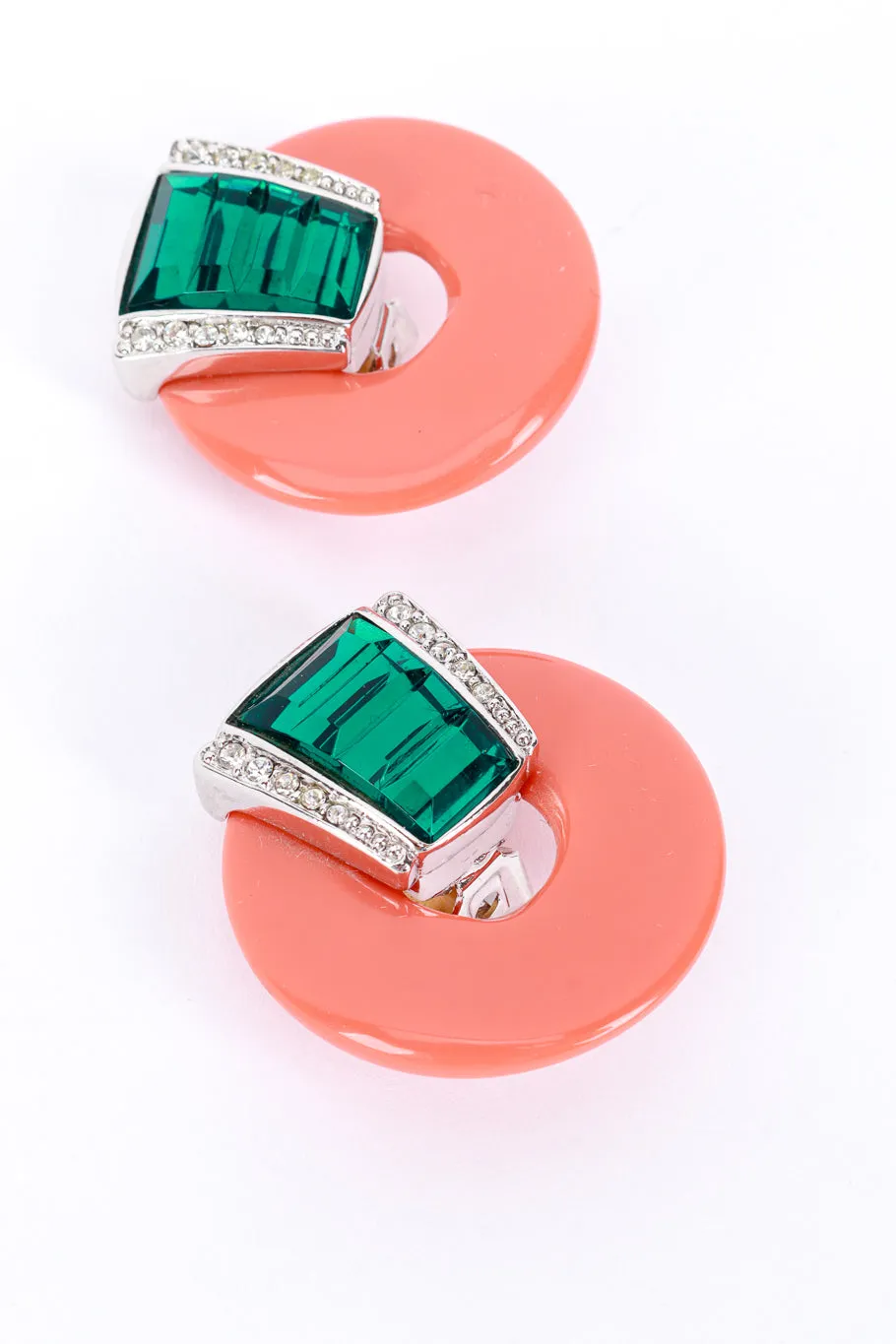 Art Deco Crystal Hoop Earrings
